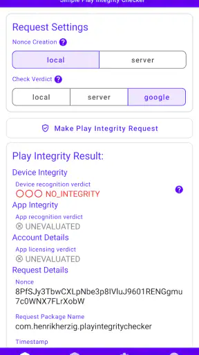 SPIC - Play Integrity Checker screenshot