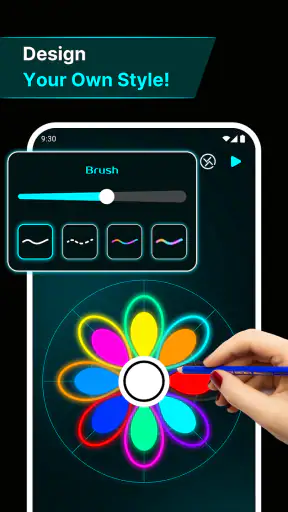 Spinner Ngón Tay: Vẽ Phát Sáng screenshot