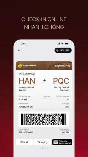 Sun PhuQuoc Airways screenshot