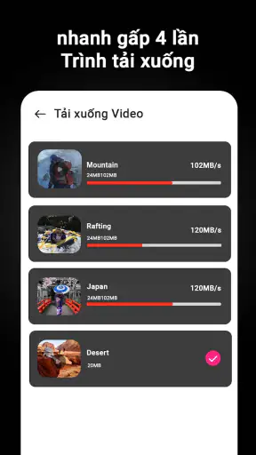 Tải xuống video HD cho tất cả screenshot