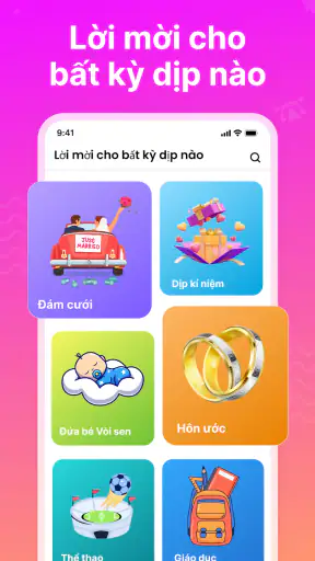 Tạo thiệp mời sinh nhật screenshot