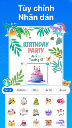 Tạo thiệp mời sinh nhật screenshot