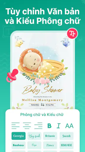 Tạo thiệp mời sinh nhật screenshot
