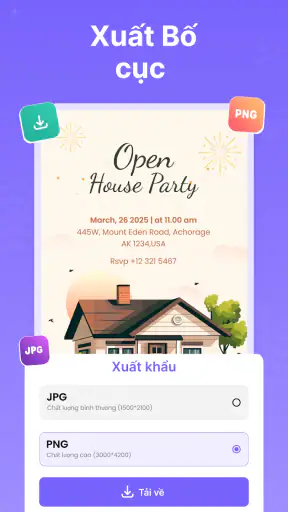 Tạo thiệp mời sinh nhật screenshot
