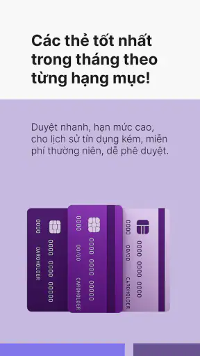 Thẻ tín dụng - Dễ phê duyệt screenshot