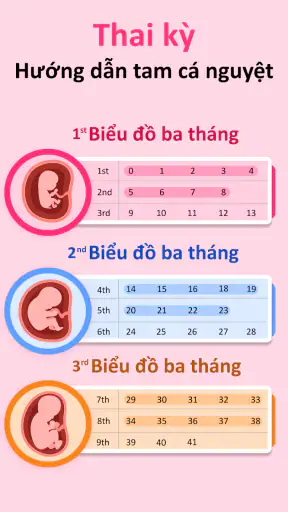 Theo dõi thai kỳ: lịch thai kì screenshot