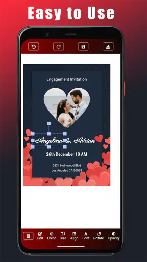 Thiệp mời đính hôn screenshot