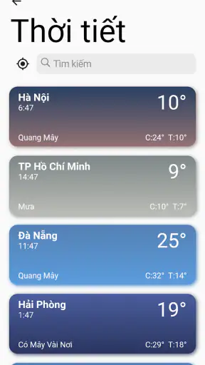 Thời tiết screenshot