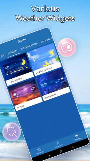 Thời tiết địa phương ： Widget screenshot
