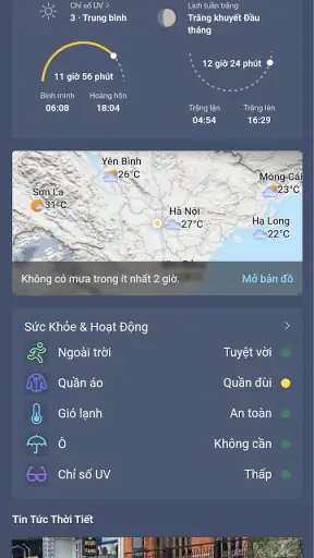 Thời tiết trên MSN-D.báo screenshot