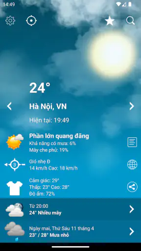 Thời tiết việt nam XL PRO screenshot