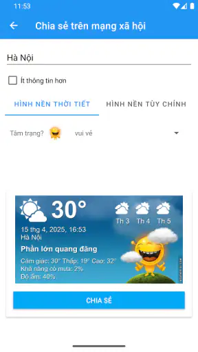 Thời tiết việt nam XL PRO screenshot