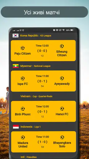 Thống kê bóng đá trực tiếp screenshot