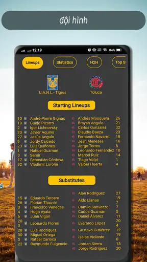 Thống kê bóng đá trực tiếp screenshot