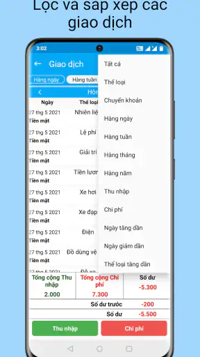 Thu nhập Chi phí- quản lý tiền screenshot