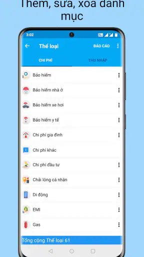 Thu nhập Chi phí- quản lý tiền screenshot