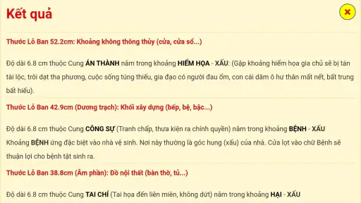Thước Lỗ Ban - Phong thủy nhà  screenshot
