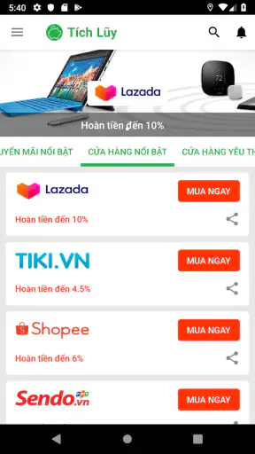 Tích Lũy: Khuyến mãi, Hoàn tiề screenshot