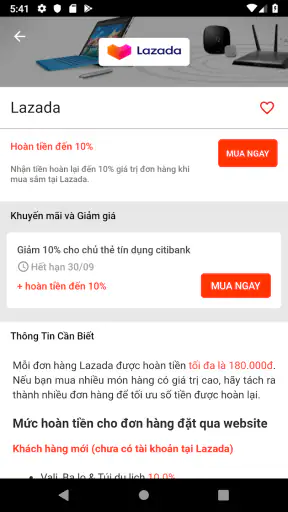Tích Lũy: Khuyến mãi, Hoàn tiề screenshot