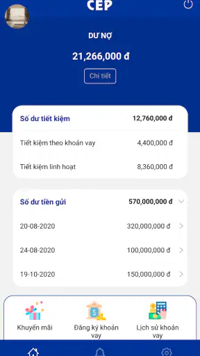 Tổ chức tài chính vi mô CEP screenshot