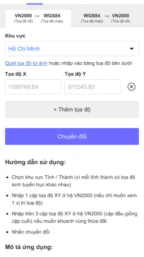 Tọa độ VN2000 screenshot