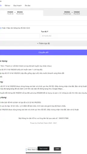 Tọa độ VN2000 screenshot