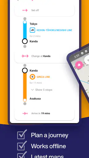 Tokyo Metro Subway Map & Route screenshot