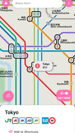 Tokyo Metro Subway Map & Route screenshot