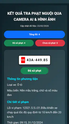 Tra cứu phạt nguội 2026 screenshot