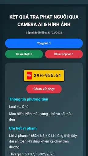 Tra cứu phạt nguội 2026 screenshot