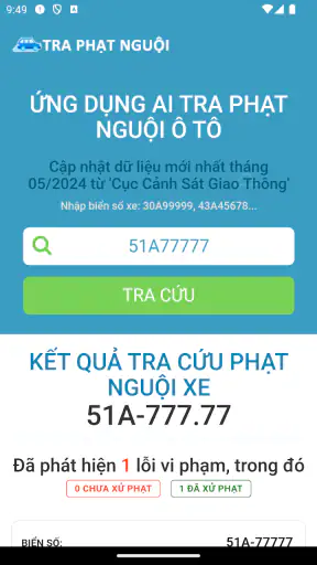 Tra cứu phạt nguội ô tô 2026 screenshot