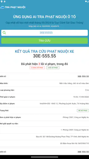 Tra cứu phạt nguội ô tô 2026 screenshot