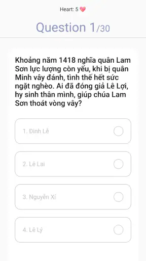 Trắc nghiệm lịch sử Việt Nam screenshot