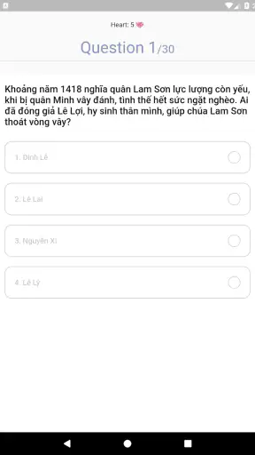 Trắc nghiệm lịch sử Việt Nam screenshot