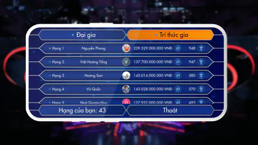 Triệu Phú Tri Thức screenshot