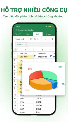 Trình đọc xlsx: Tạo trang tính screenshot