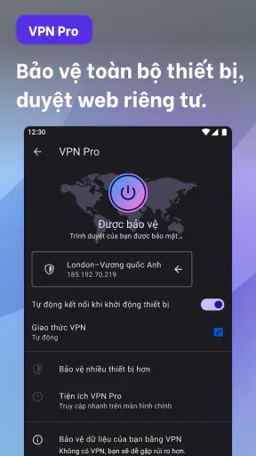Trình duyệt Opera với VPN screenshot