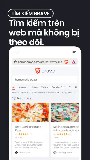 Trình duyệt web cá nhân Brave screenshot