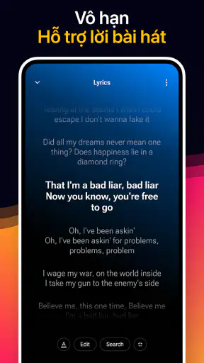 Trình phát nhạc screenshot