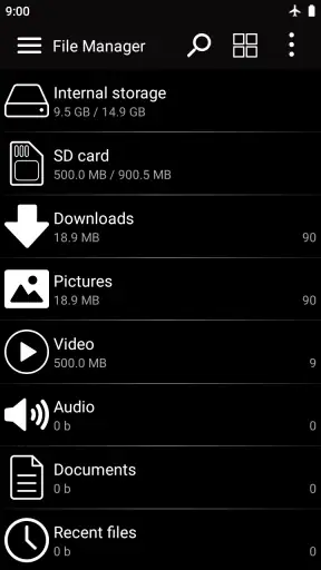 Trình quản lý tệp đơn giản screenshot