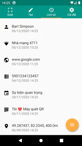 Trình quét QR và mã vạch screenshot