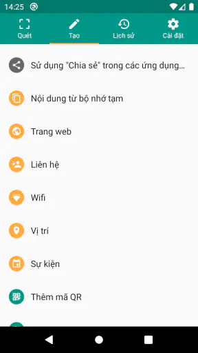 Trình quét QR và mã vạch screenshot