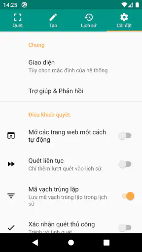 Trình quét QR và mã vạch screenshot