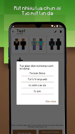 Trình tạo gói da cho Minecraft screenshot