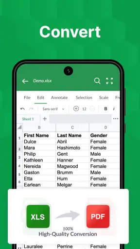 Trình xem và đọc tệp XLS screenshot