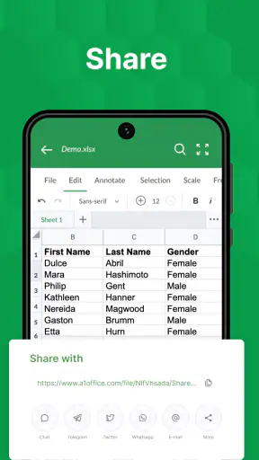 Trình xem và đọc tệp XLS screenshot