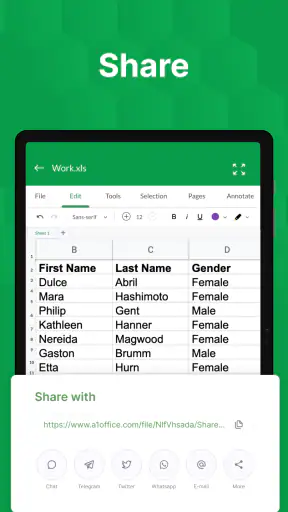 Trình xem và đọc tệp XLS screenshot