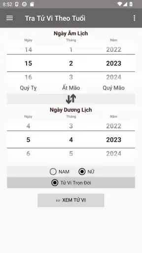 Tử Vi Trọn Đời screenshot