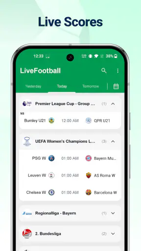 Tỷ Số Bóng Đá Trực Tuyến screenshot