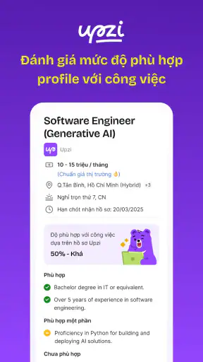 Upzi - Tìm việc làm cho Gen Z screenshot